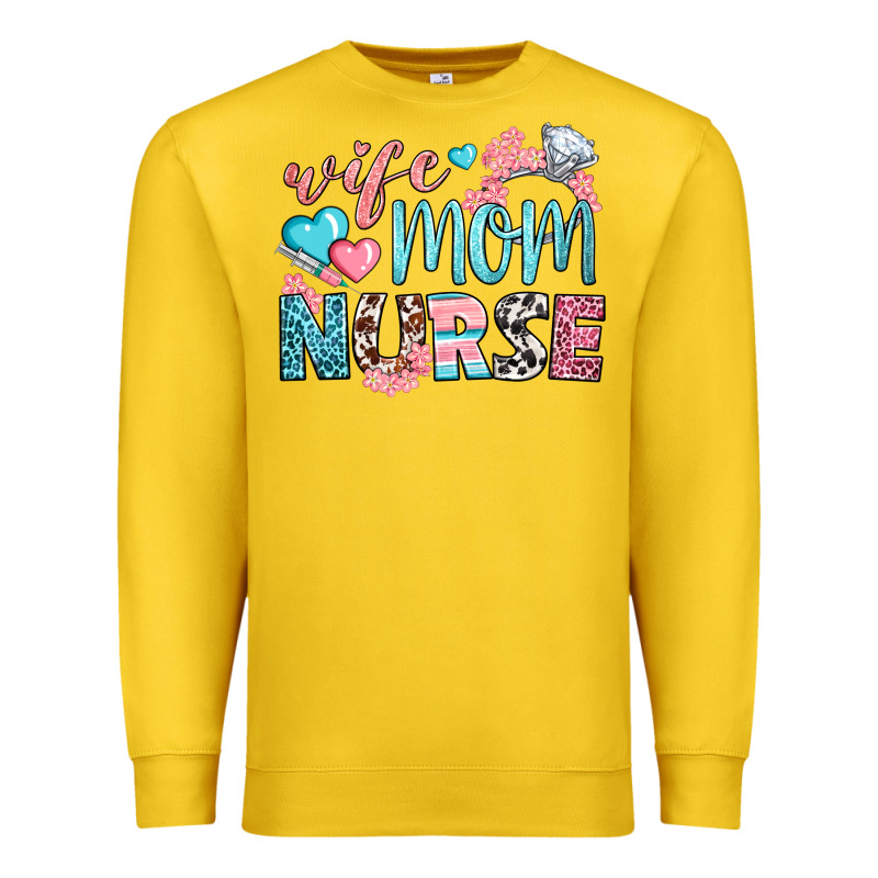 Wife Mom Nurse Premium Sweatshirt by BundleAndBundleShop | Teevron