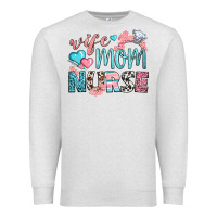 Oatmeal Heather Wife Mom Nurse Premium Sweatshirt - BundleAndBundleShop