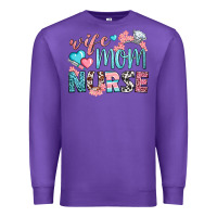 Purple Wife Mom Nurse Premium Sweatshirt - BundleAndBundleShop