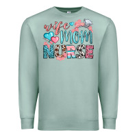 Seafoam Wife Mom Nurse Premium Sweatshirt - BundleAndBundleShop