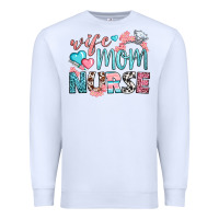 White Wife Mom Nurse Premium Sweatshirt - BundleAndBundleShop