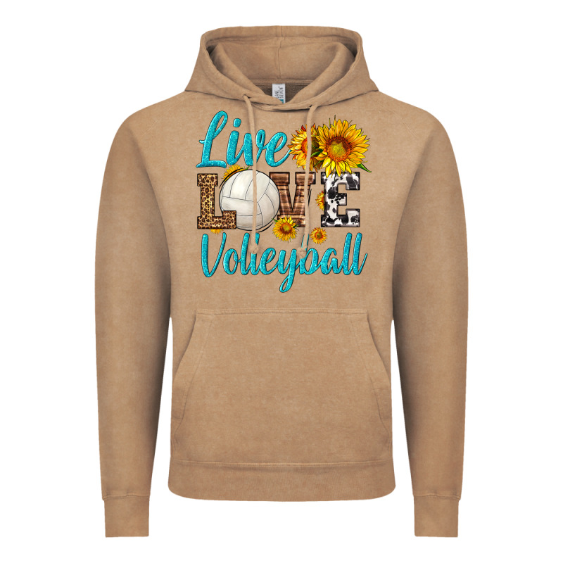 Live Love Volleyball Vintage Hoodie by HRA Design Shop | Teevron