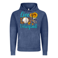 Vintage Denim live love volleyball Vintage Hoodie - HRA Design Shop