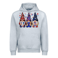Heather Grey USA gnomies 4th of july Urban Hoodie - HowdyJamesFarm