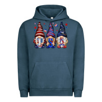 Pigment Midnight Navy USA gnomies 4th of july Urban Hoodie - HowdyJamesFarm