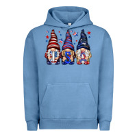 Pigment Pebble Blue USA gnomies 4th of july Urban Hoodie - HowdyJamesFarm