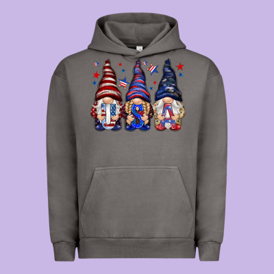 Usa Gnomies 4th Of July Urban Hoodie Designed By Howdyjamesfarm