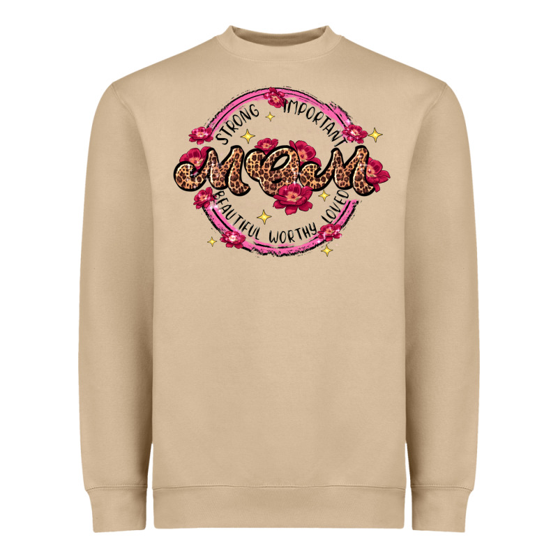 Strong Important Mom Beautiful Worthy Loved Heavyweight Sweatshirt by JahusDesignShop | Teevron