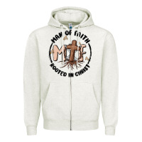 Oatmeal Heather man of faith Zipper Hoodie - MaliasSmallBusiness