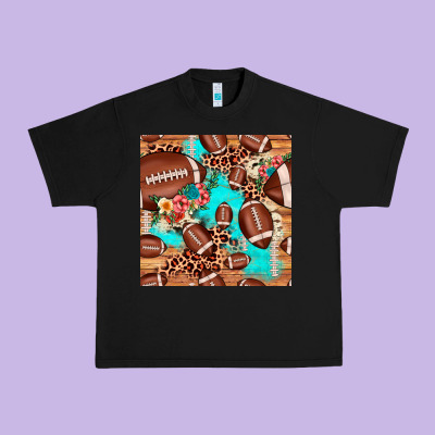 Football Leopard Cowhide Seamless Pattern Urban Heavy Tee Designed By Jahusdesignshop