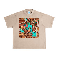 French Oak football leopard cowhide seamless pattern Urban Heavy Tee - JahusDesignShop