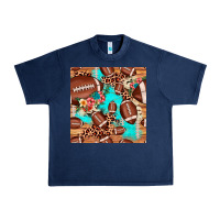 Navy football leopard cowhide seamless pattern Urban Heavy Tee - JahusDesignShop