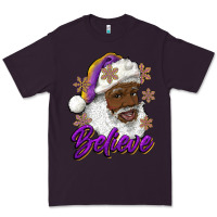 Plum believe purple and gold african american santa Premium Tee - RanaPortraitStore