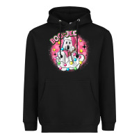 Black boo jee pink christmas ghost Heavyweight Hoodie - MaliasSmallBusiness