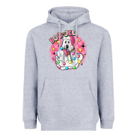 Heather Grey boo jee pink christmas ghost Heavyweight Hoodie - MaliasSmallBusiness