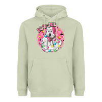 Matcha boo jee pink christmas ghost Heavyweight Hoodie - MaliasSmallBusiness