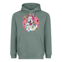 Sage boo jee pink christmas ghost Heavyweight Hoodie - MaliasSmallBusiness