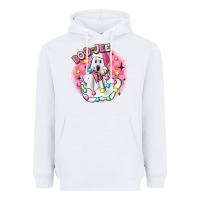 White boo jee pink christmas ghost Heavyweight Hoodie - MaliasSmallBusiness