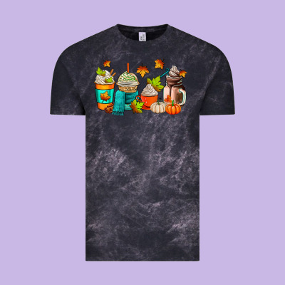 Fall Coffee Cups Vintage Tee Designed By Adodesignshop
