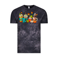Cloud Black fall coffee cups Vintage Tee - AdoDesignShop
