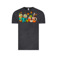 Vintage Black fall coffee cups Vintage Tee - AdoDesignShop