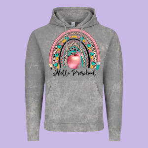 Hello Preschool Vintage Hoodie Designed By Jahusdesignshop