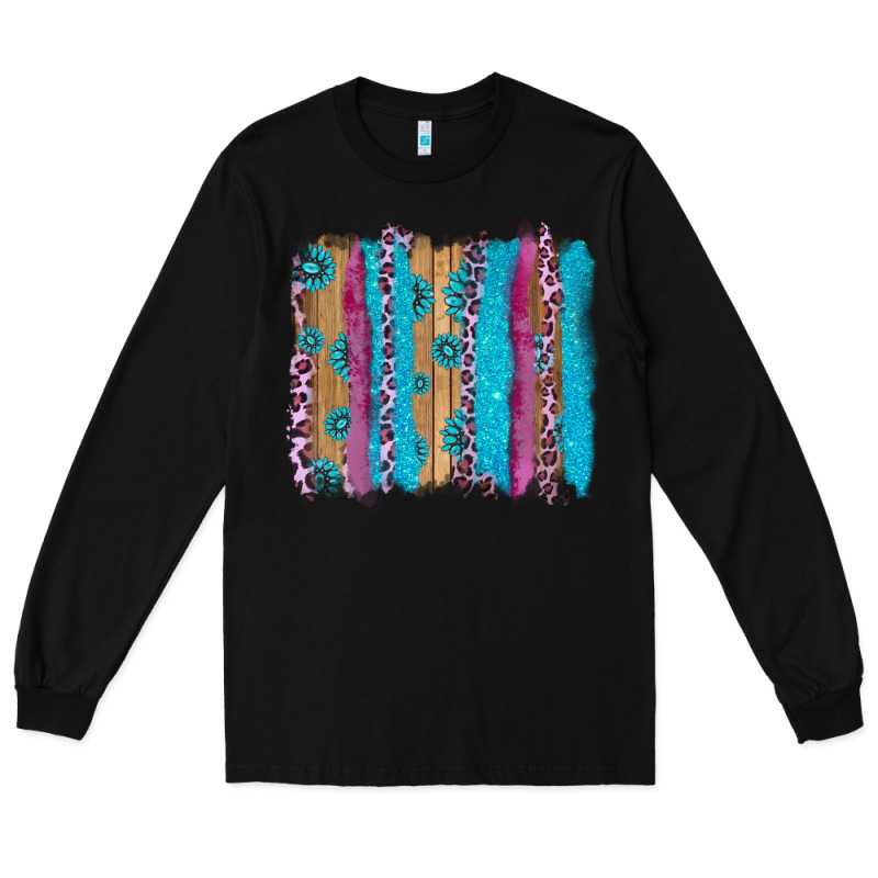 Gemstone And Pink Leopard Brushstrok Long Sleeve Tee by AdoDesignShop | Teevron