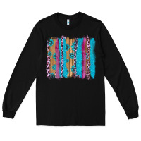 Black gemstone and pink leopard brushstrok Long Sleeve Tee - AdoDesignShop