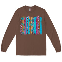 Chestnut gemstone and pink leopard brushstrok Long Sleeve Tee - AdoDesignShop