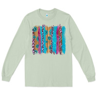 Matcha gemstone and pink leopard brushstrok Long Sleeve Tee - AdoDesignShop