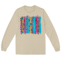 Mushroom gemstone and pink leopard brushstrok Long Sleeve Tee - AdoDesignShop
