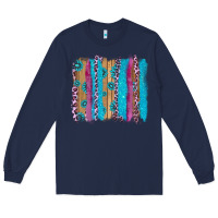 Navy gemstone and pink leopard brushstrok Long Sleeve Tee - AdoDesignShop