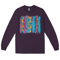 Plum gemstone and pink leopard brushstrok Long Sleeve Tee - AdoDesignShop