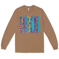 Toasted Coconut gemstone and pink leopard brushstrok Long Sleeve Tee - AdoDesignShop