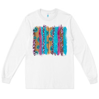 White gemstone and pink leopard brushstrok Long Sleeve Tee - AdoDesignShop