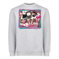 Heather Grey crafting queen Heavyweight Sweatshirt - AdoDesignShop