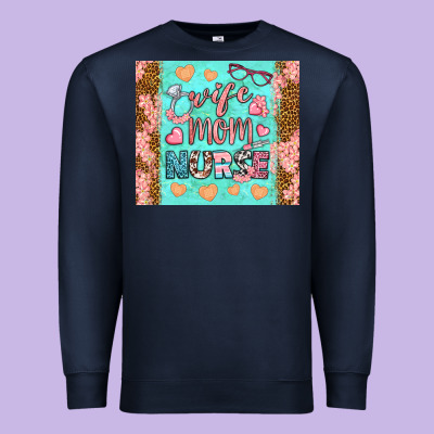 Wife Mom Nurse Tumbler Premium Sweatshirt Designed By Bundleandbundleshop