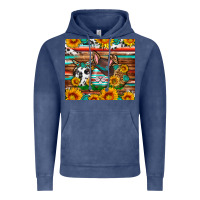 Vintage Denim Easter eggs sunflower gemstone tumbler Easter Day Vintage Hoodie - Neo Western