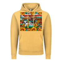 Vintage Mustard Easter eggs sunflower gemstone tumbler Easter Day Vintage Hoodie - Neo Western