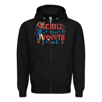Black chill the fourth out malia Zipper Hoodie - MaliasSmallBusiness