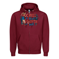 Burgundy chill the fourth out malia Zipper Hoodie - MaliasSmallBusiness