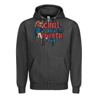 Charcoal Heather chill the fourth out malia Zipper Hoodie - MaliasSmallBusiness