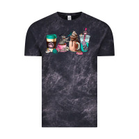 Cloud Black cat  coffee cup Vintage Tee - AdoDesignShop