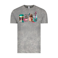 Cloud Rock cat  coffee cup Vintage Tee - AdoDesignShop