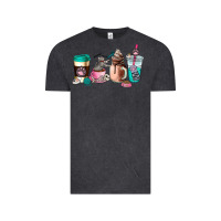 Vintage Black cat  coffee cup Vintage Tee - AdoDesignShop