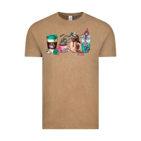 Vintage Coffee cat  coffee cup Vintage Tee - AdoDesignShop