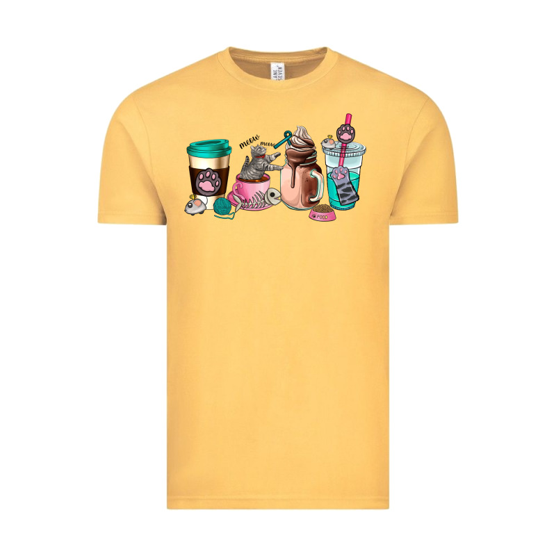 Cat  Coffee Cup Vintage Tee by AdoDesignShop | Teevron