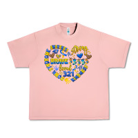 Salmon down syndrome awareness heart Urban Heavy Tee - Artiststas