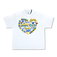 White down syndrome awareness heart Urban Heavy Tee - Artiststas