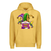 Antique Gold mardi gras gnomes fleur de lis Premium Hoodie - RanaPortraitStore
